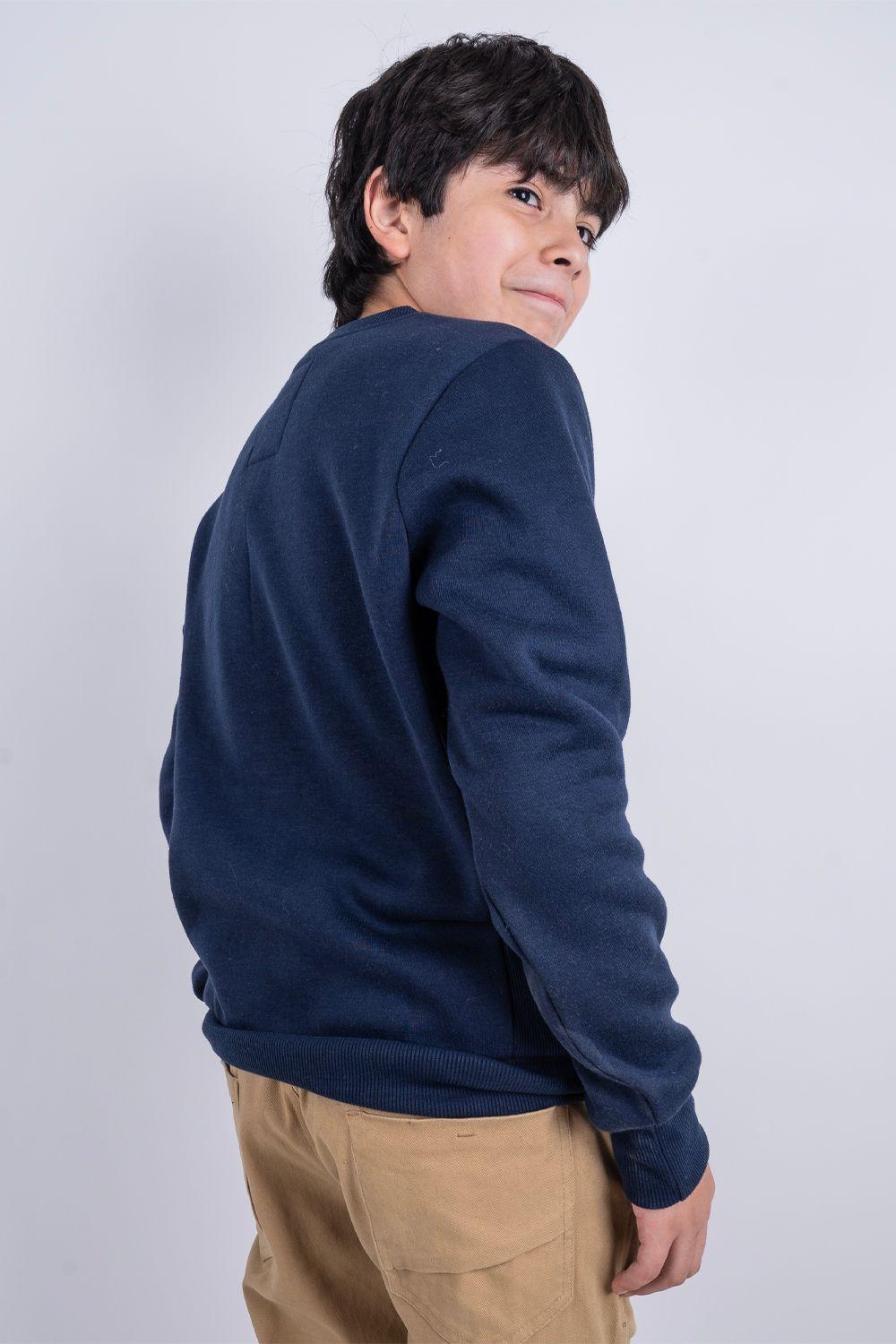Teen Polerón Crew Fleece Crucial Azul Gangster-1