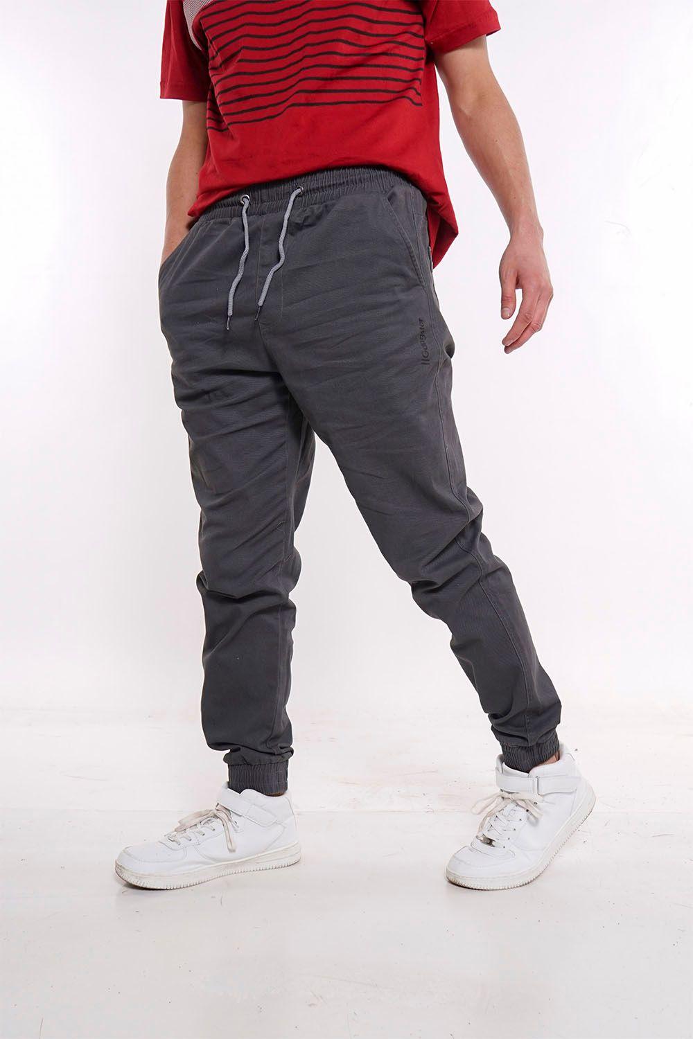 Pantalon Jogger Canvas Over Gris Gangster-0
