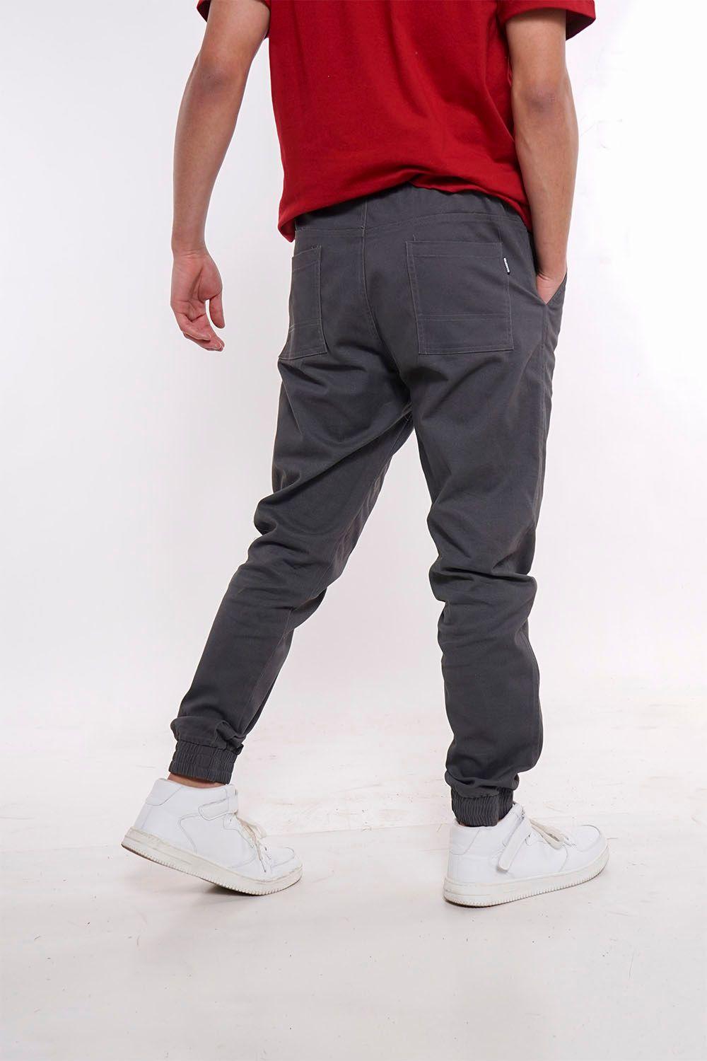 Pantalon Jogger Canvas Over Gris Gangster-1