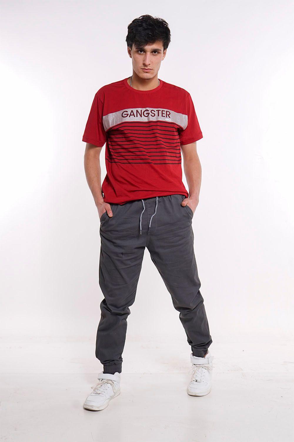 Pantalon Jogger Canvas Over Gris Gangster-3