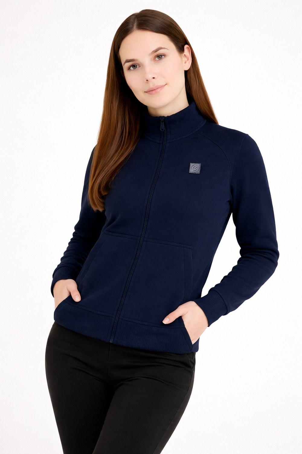 Polerón Full Zipper Classic Azul Marino-0