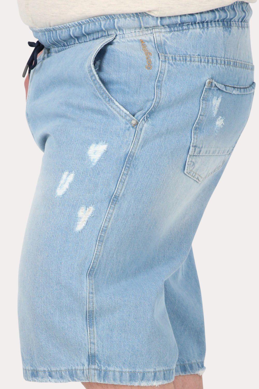 Plus Short Bermuda Denin Jeans Cuff Azul Gangster-2