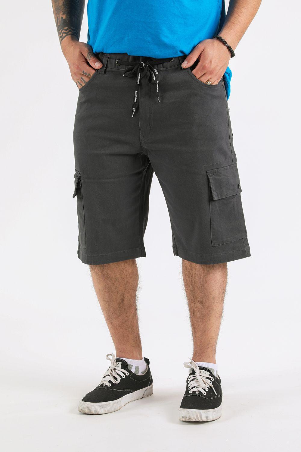 Short Canvas Cargo Sixpo Gris Gangster-0