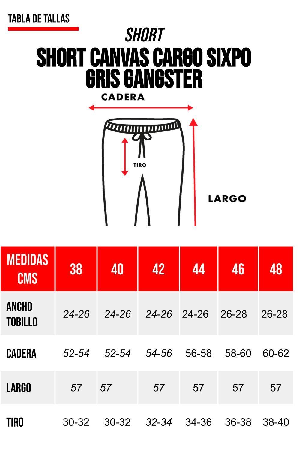 Short Canvas Cargo Sixpo Gris Gangster-4