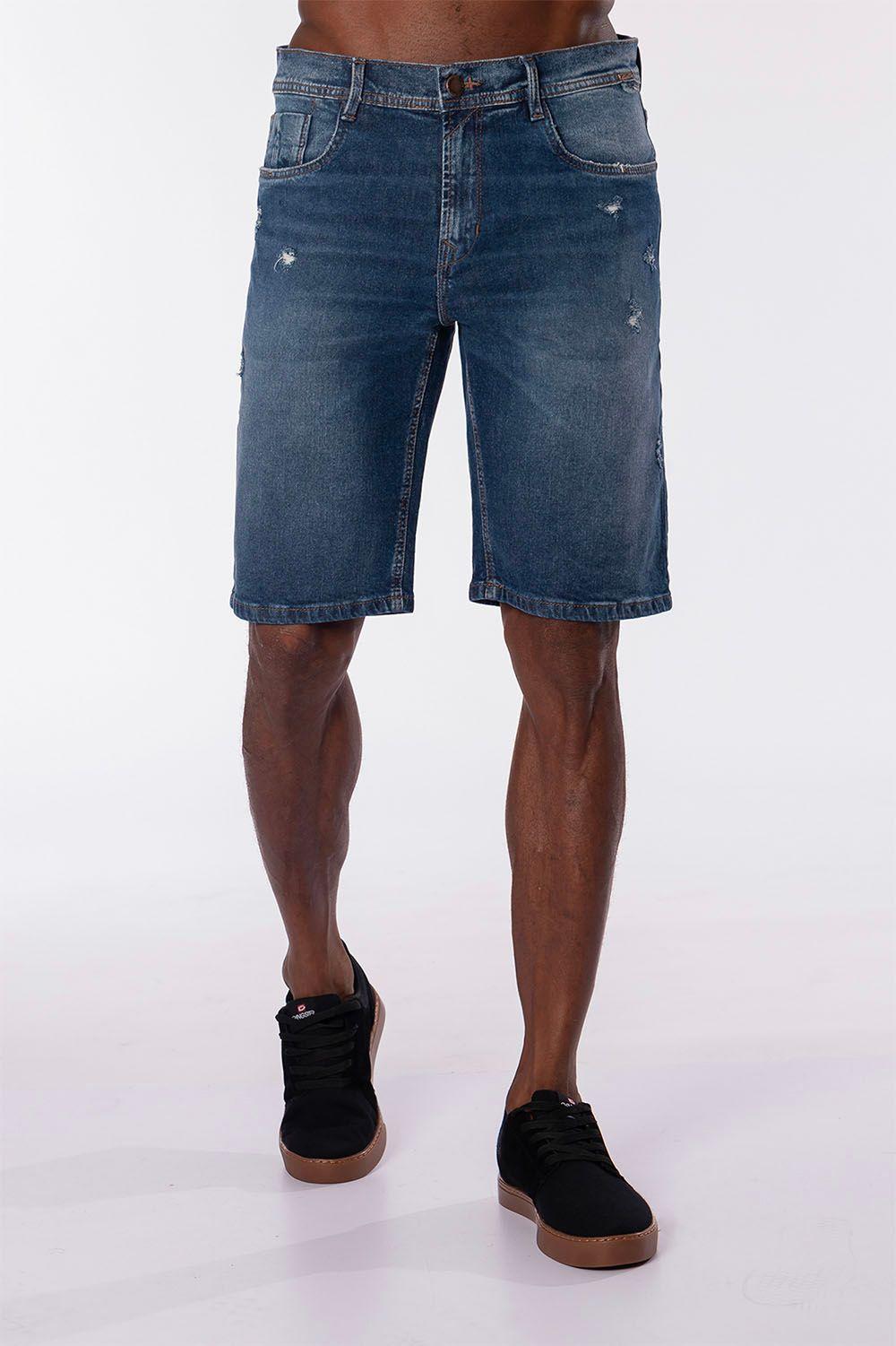 Short Denim Vintage Azul Gangster-0