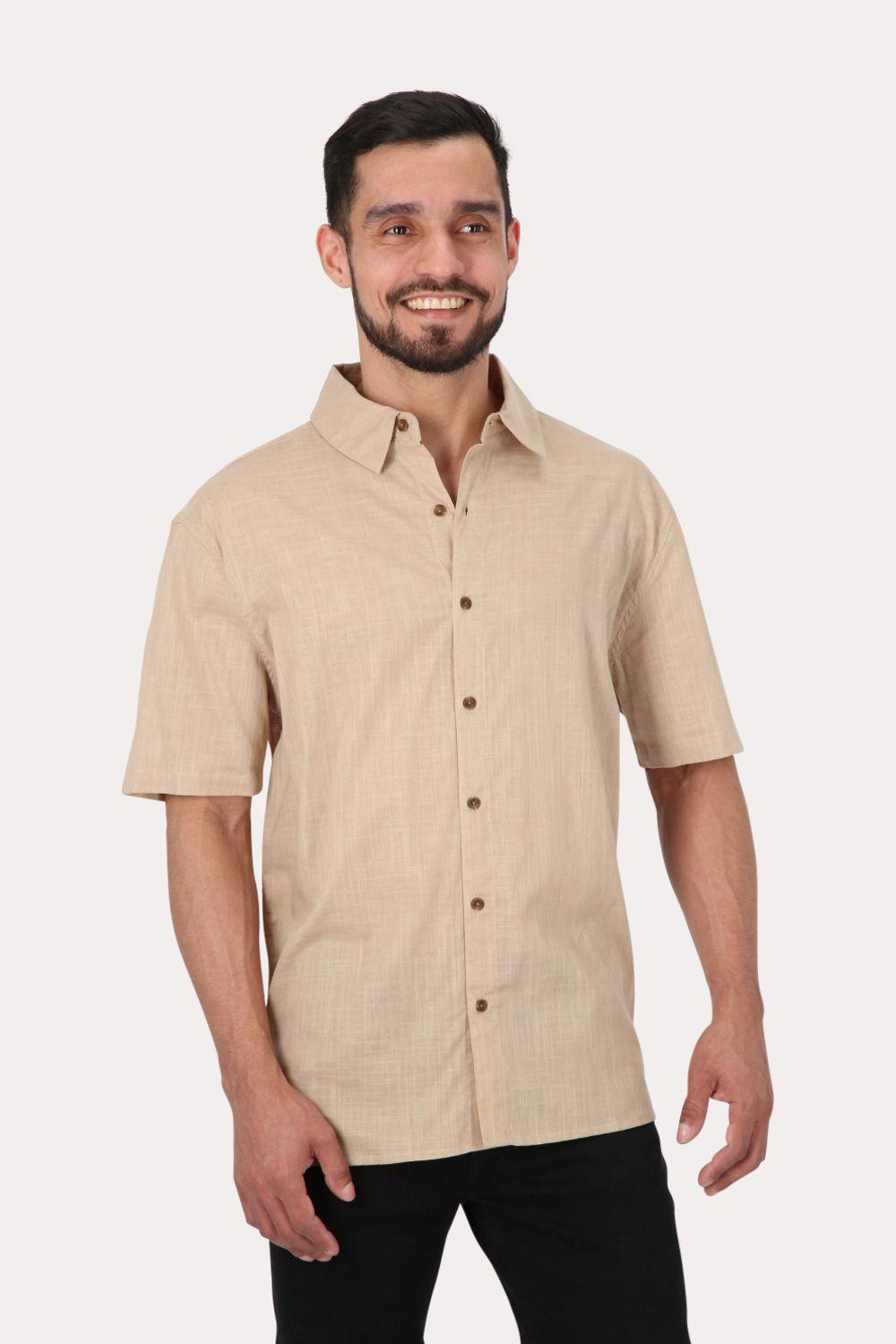 Camisa Mc Algodón Imbe Cafe Gangster-0