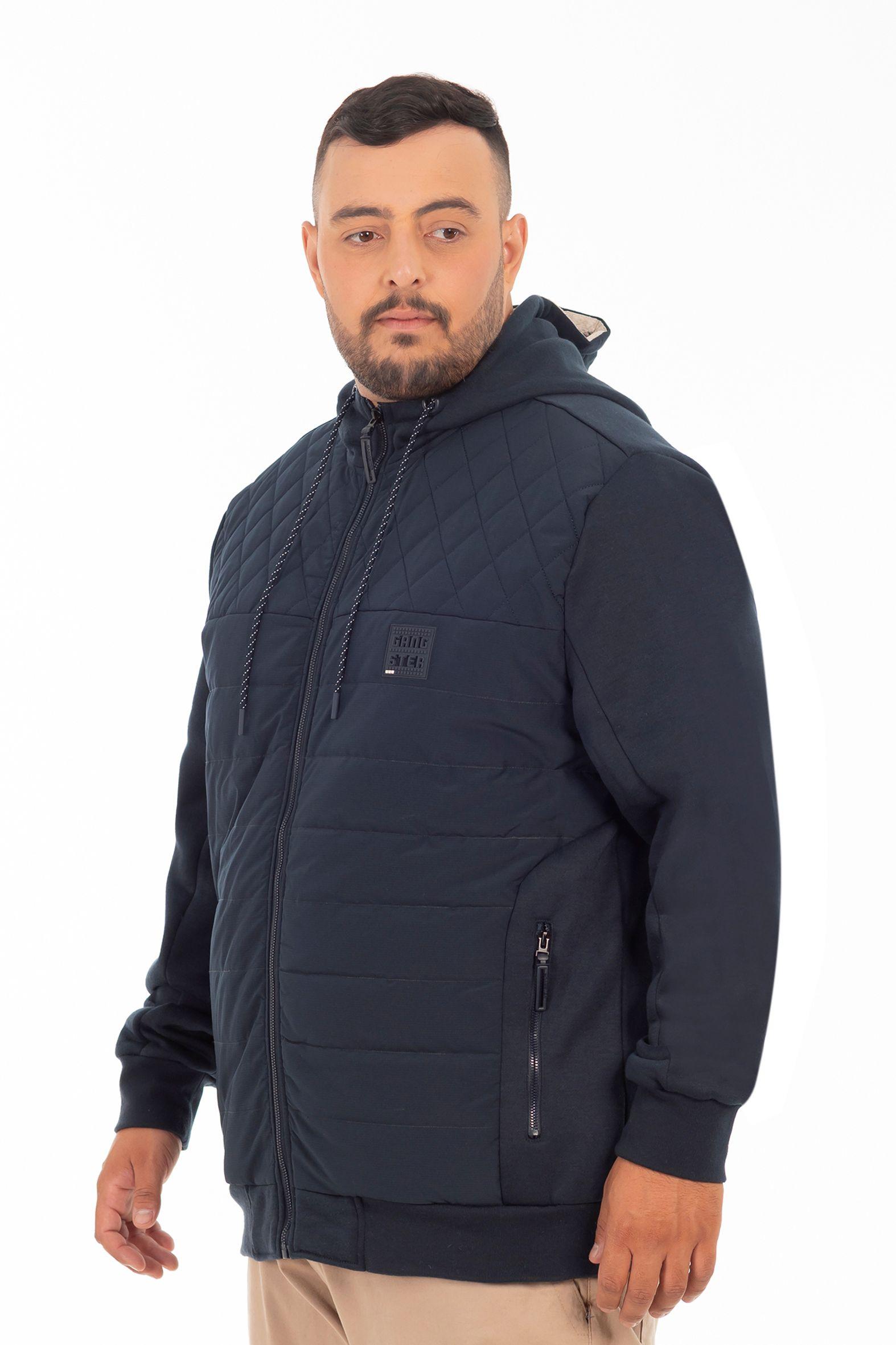 Plus Poleron Hibridas Weave Azul Marino Gangster-4