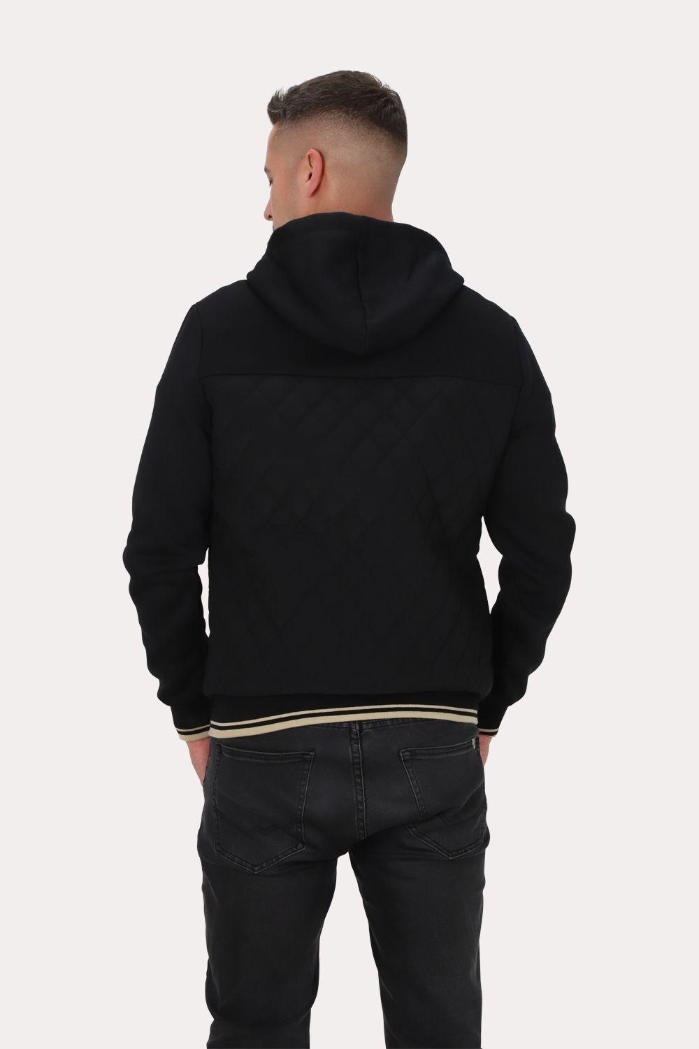 Chaqueta Hibridas Patchwork Negro Gangster-1