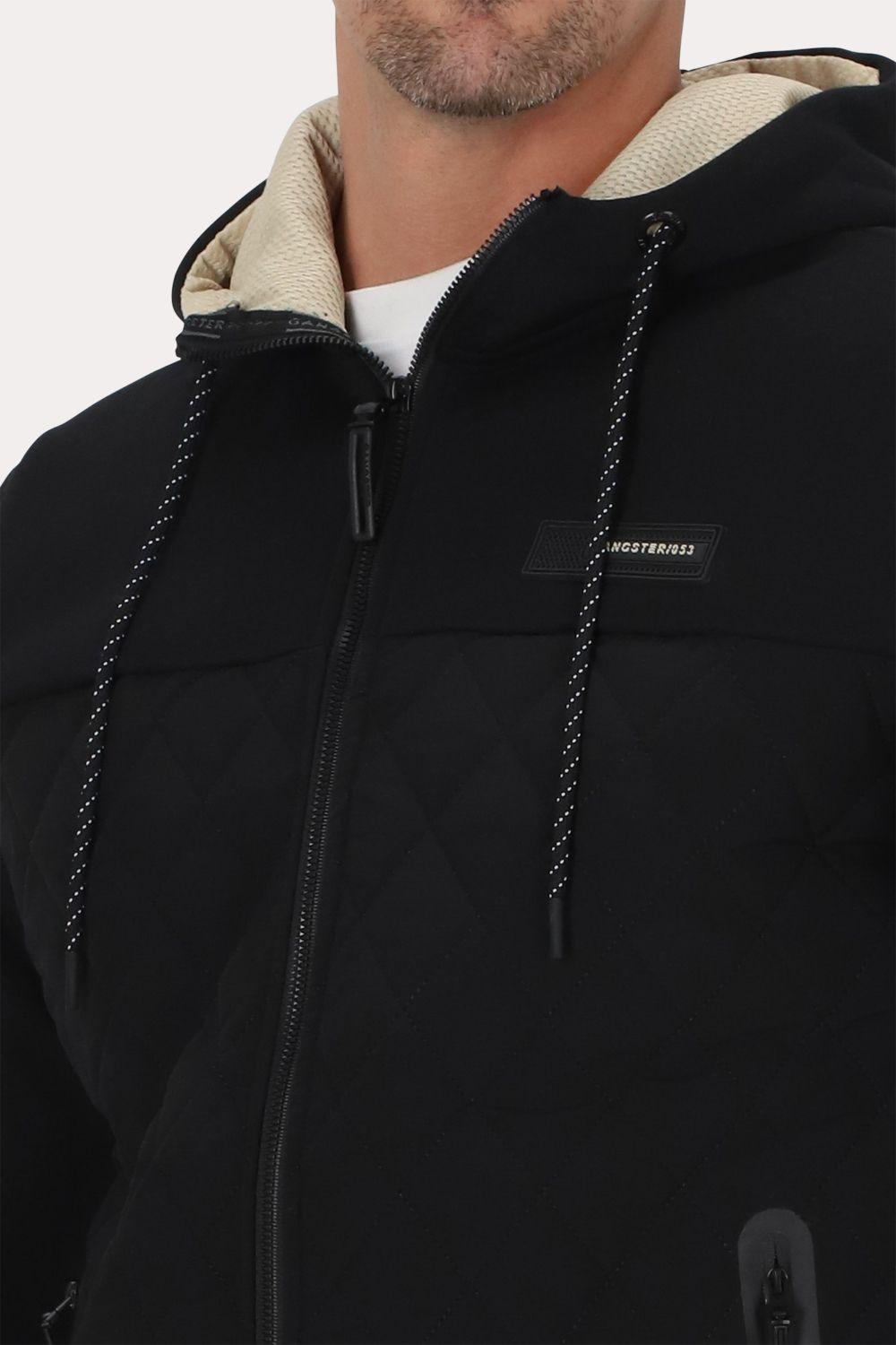 Chaqueta Hibridas Patchwork Negro Gangster-2