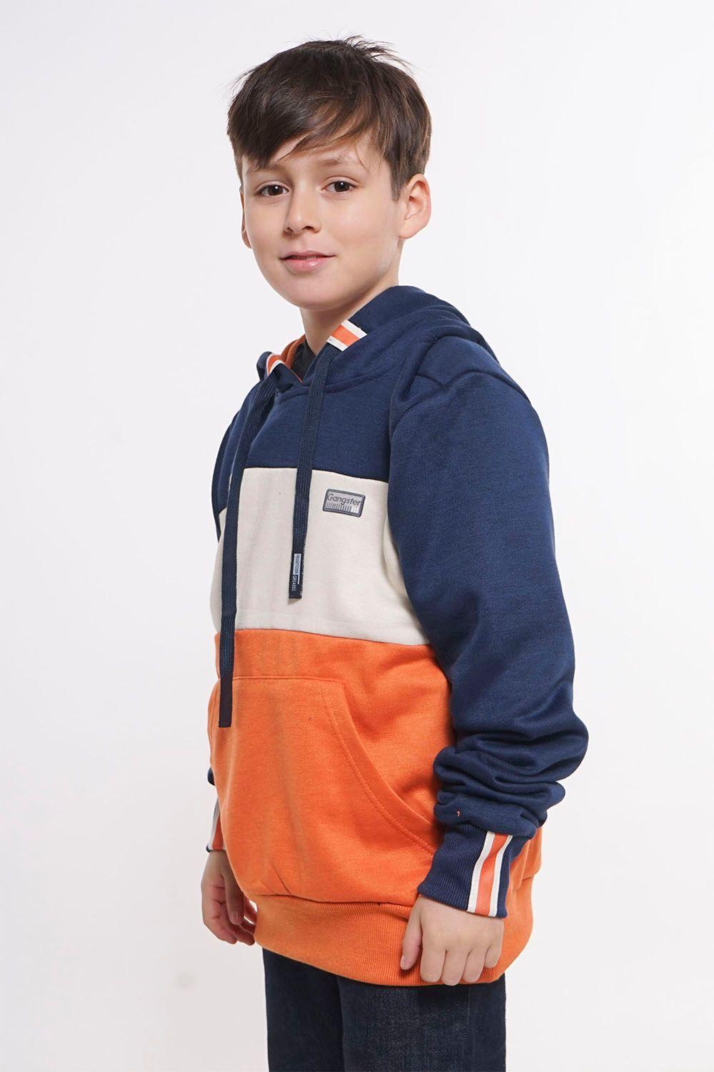 Teen Poleron Hoodie La Beach Naranjo Gangster-0
