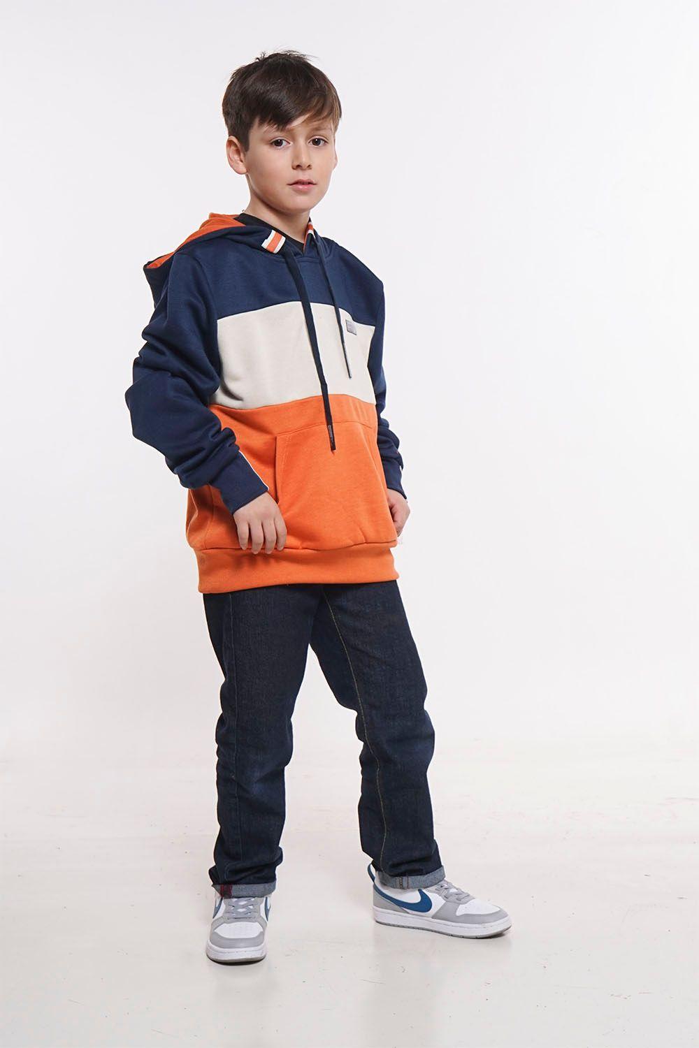 Teen Poleron Hoodie La Beach Naranjo Gangster-3