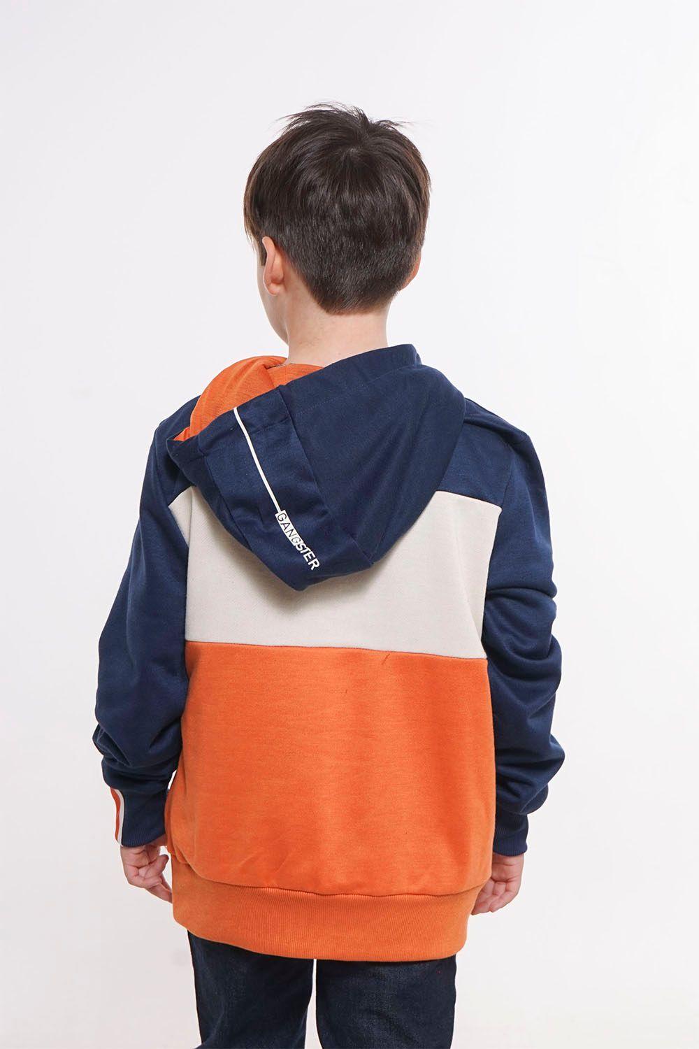 Teen Poleron Hoodie La Beach Naranjo Gangster-4