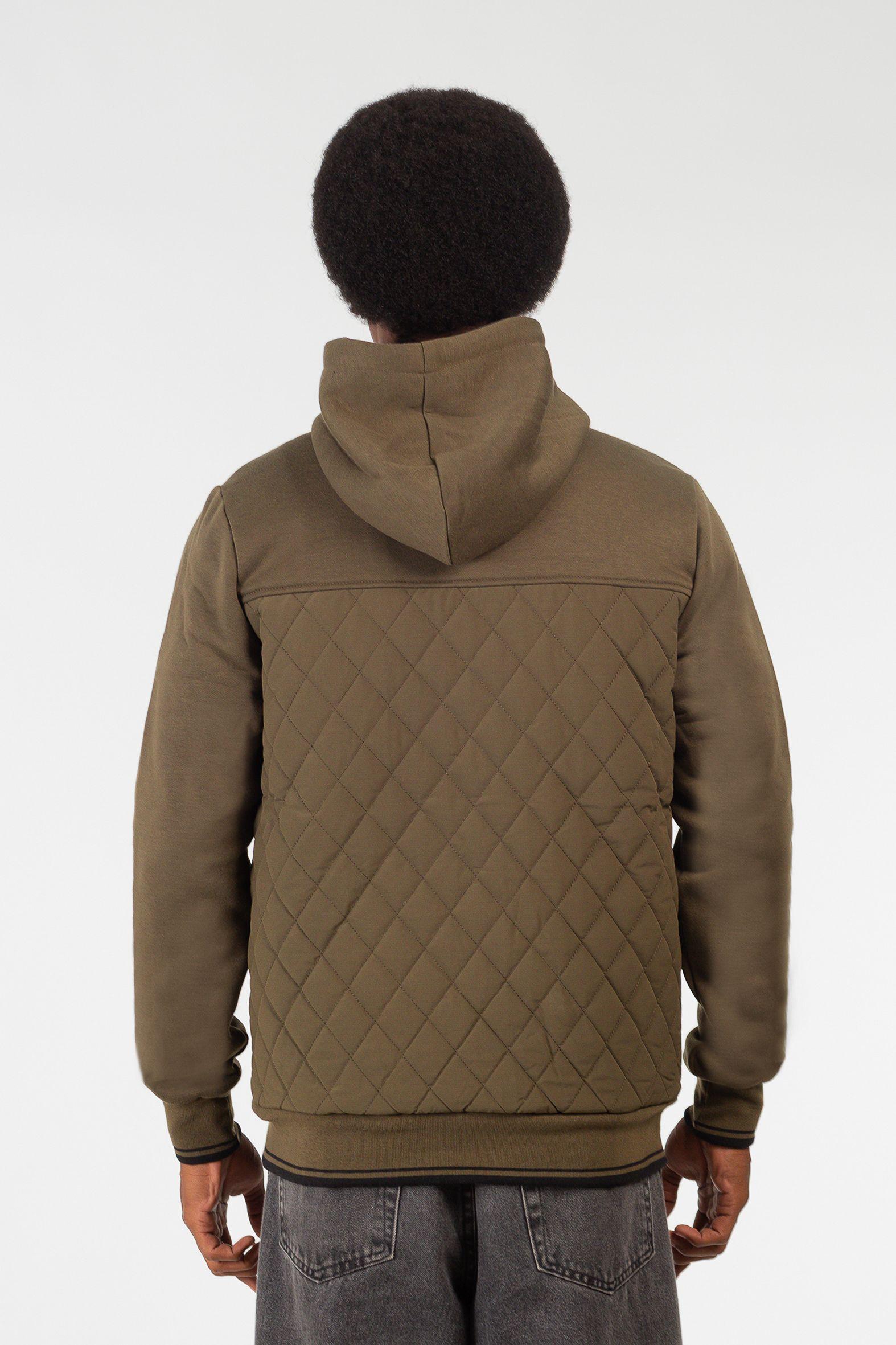 Chaqueta Hibridas Patchwork Verde Oliva Oscuro Gangster-1