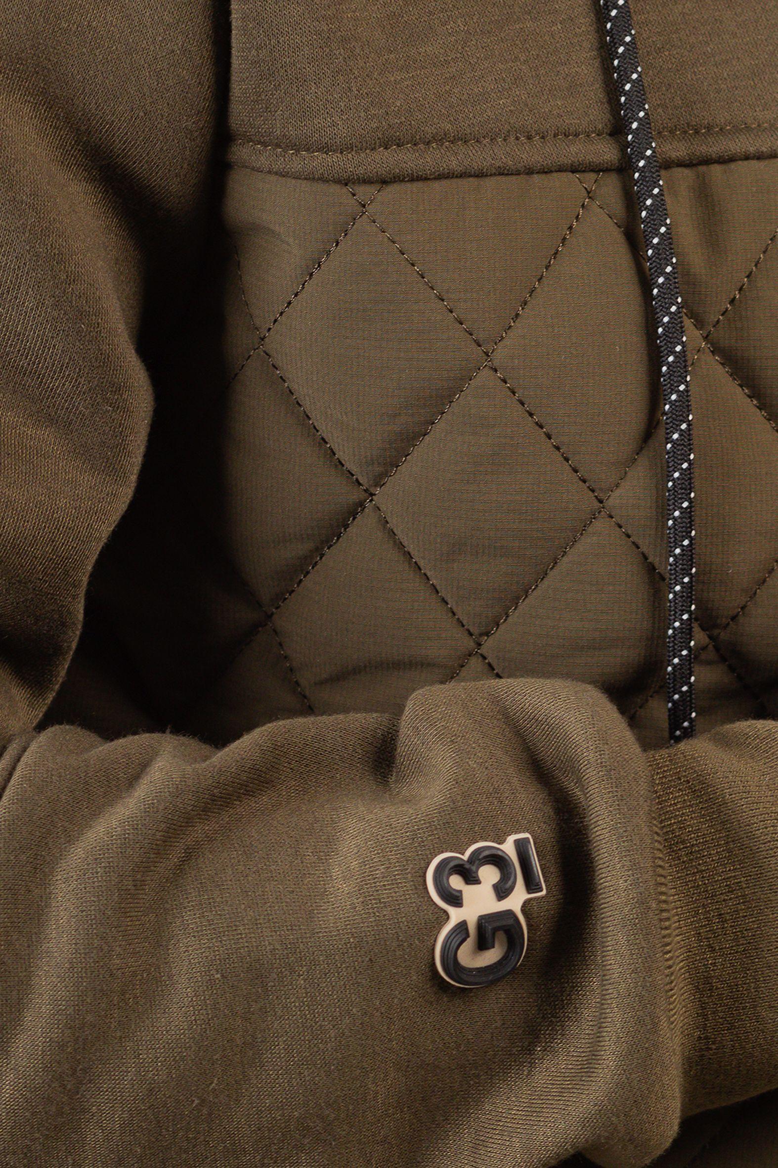 Chaqueta Hibridas Patchwork Verde Oliva Oscuro Gangster-5