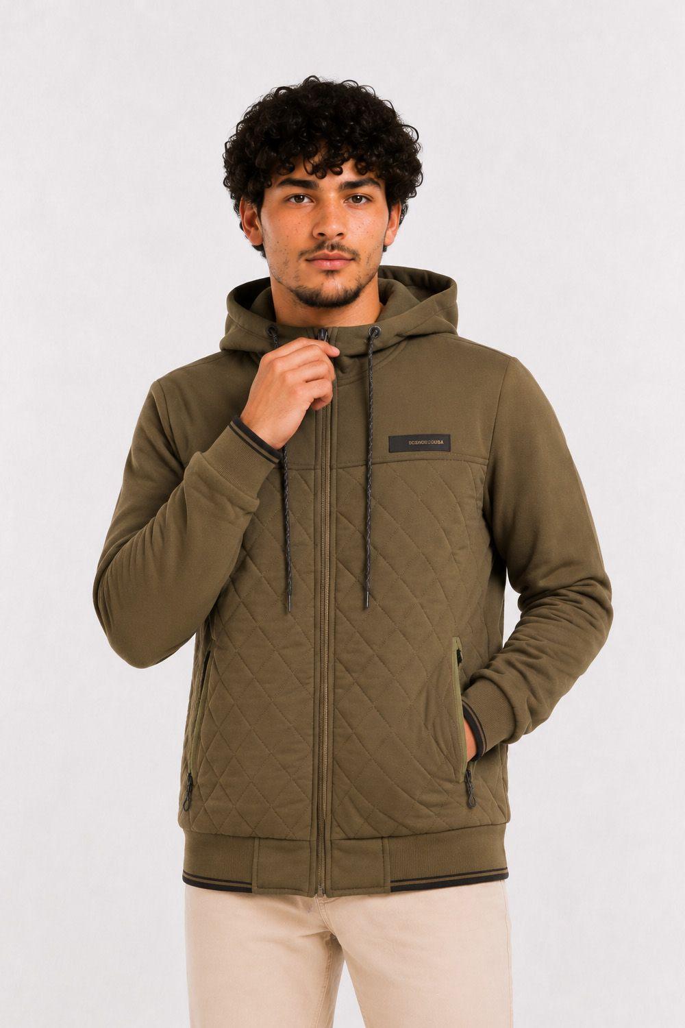 Chaqueta Hibridas Patchwork Verde Oliva Oscuro Gangster-0