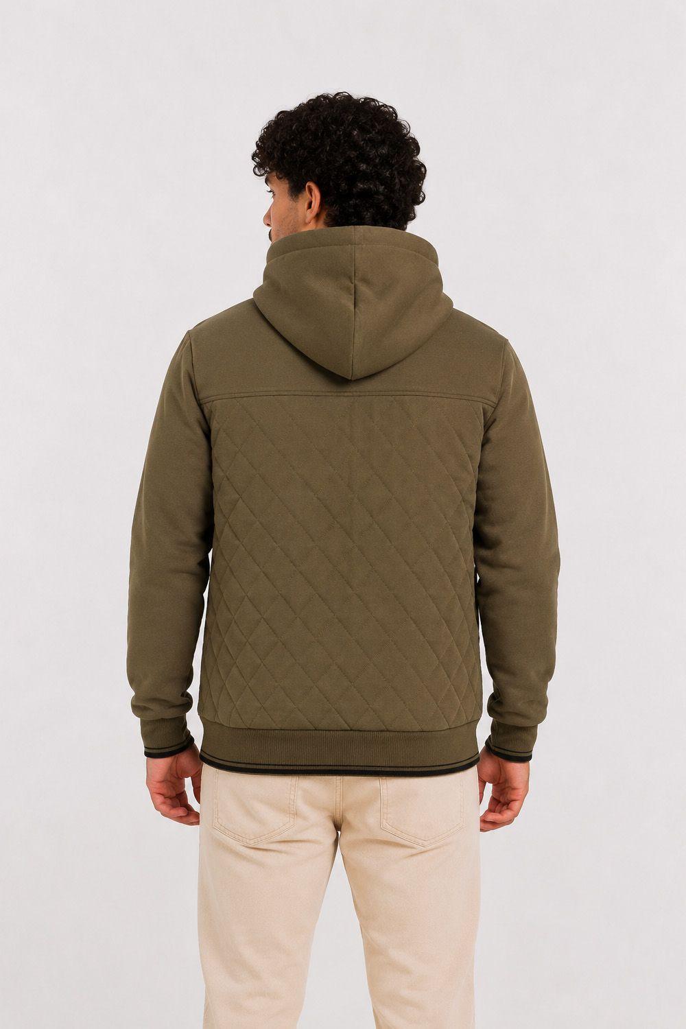 Chaqueta Hibridas Patchwork Verde Oliva Oscuro Gangster-1
