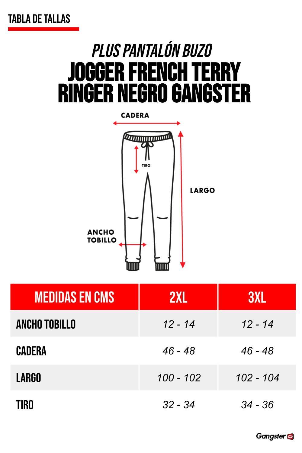 Plus Buzo Ringer Negro Gangster-4