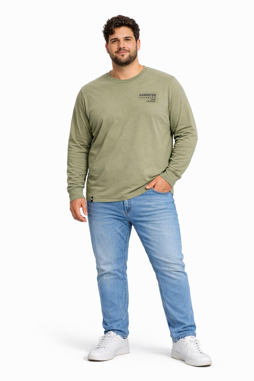 Plus Polera ML Field Verde Oliva-2