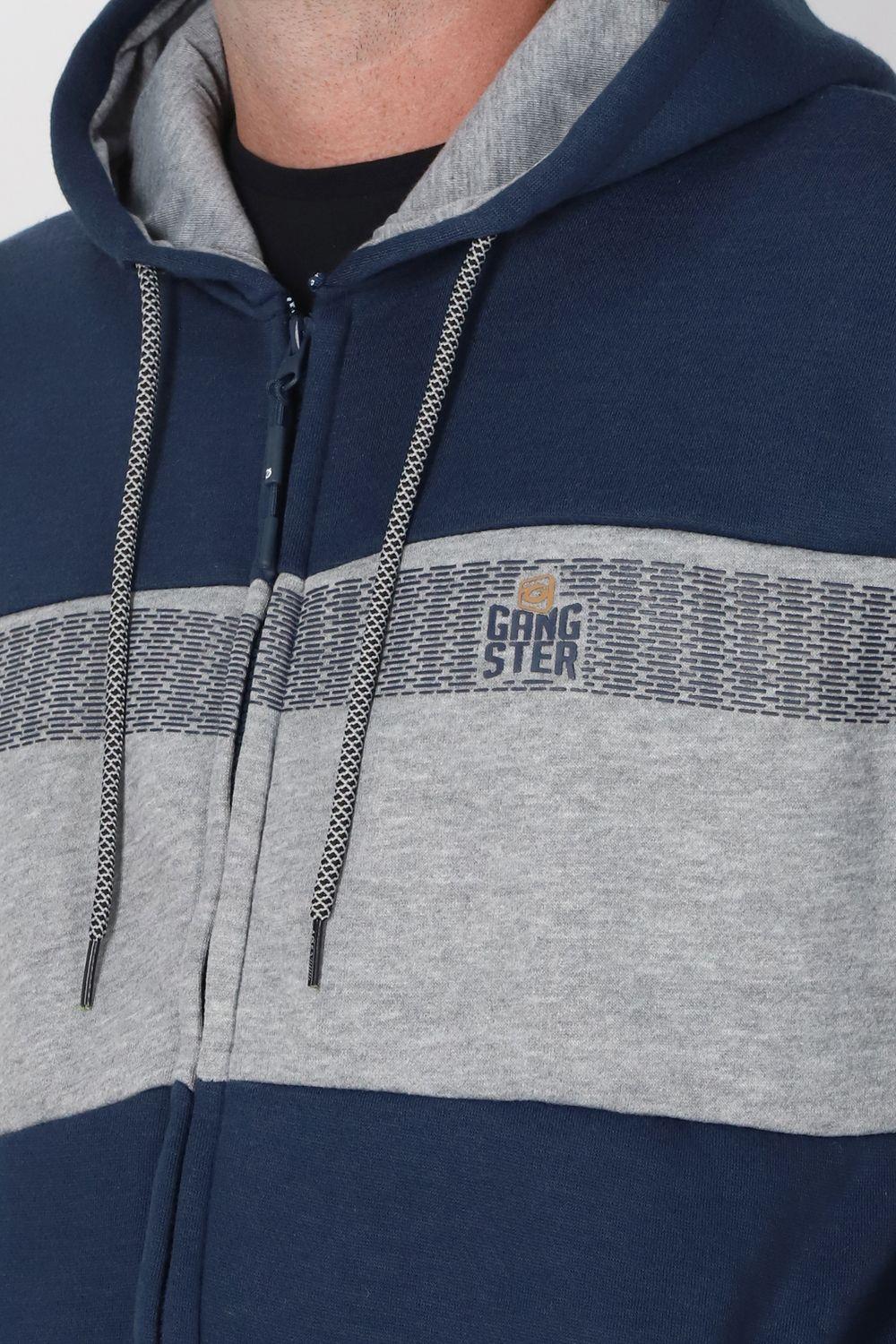 Poleron Full Zipper Buggie Azul Marino Gangster-2