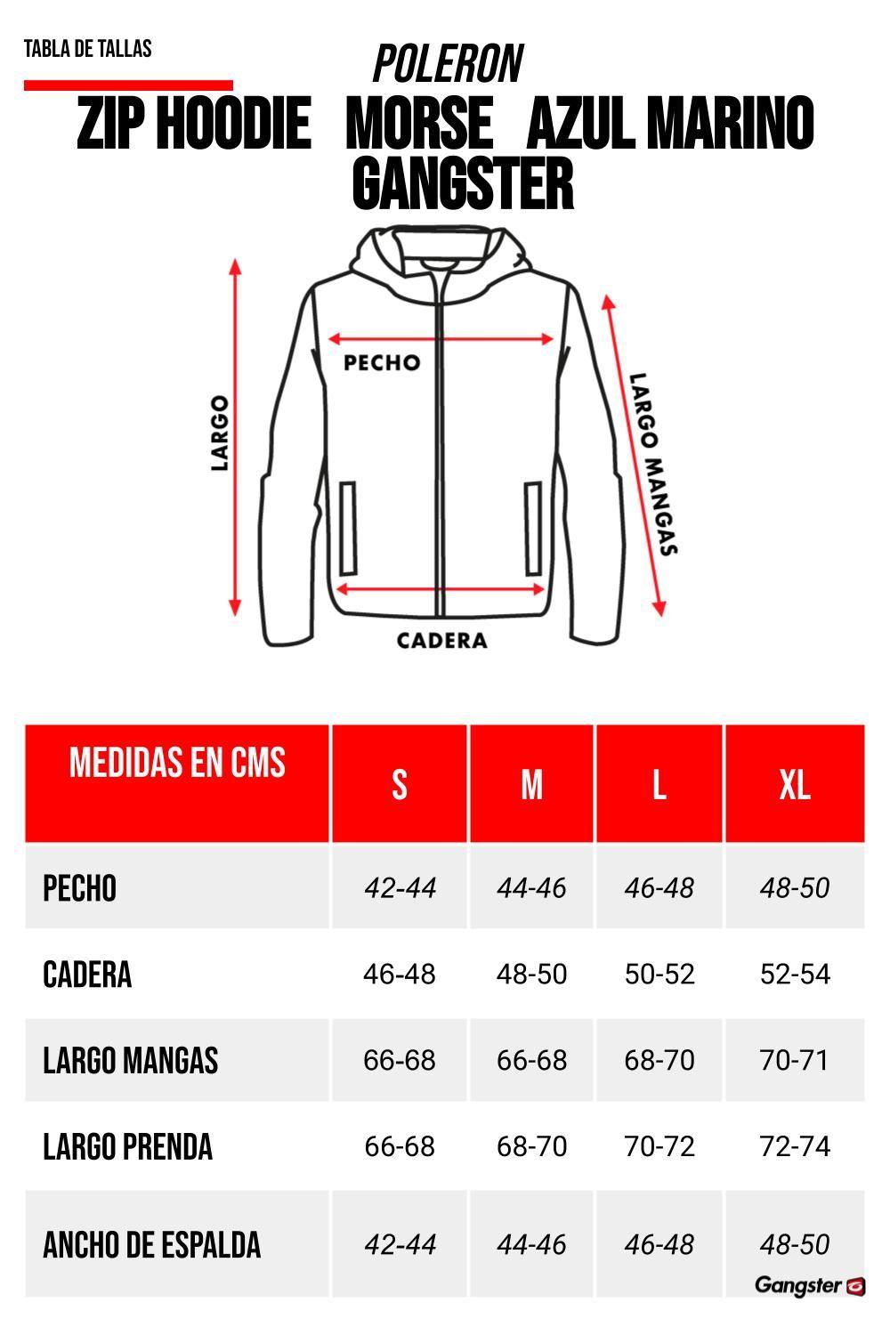 Poleron Full Zipper Buggie Azul Marino Gangster-4