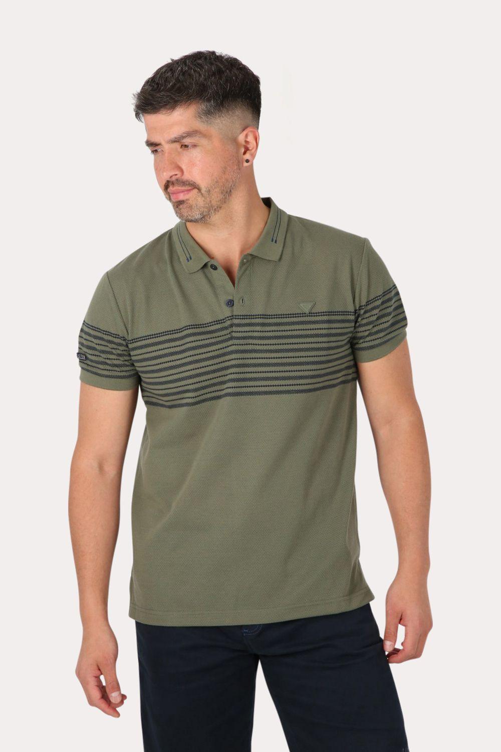 Polera Mc Polo Yard Dye Ace Verde Gangster-0