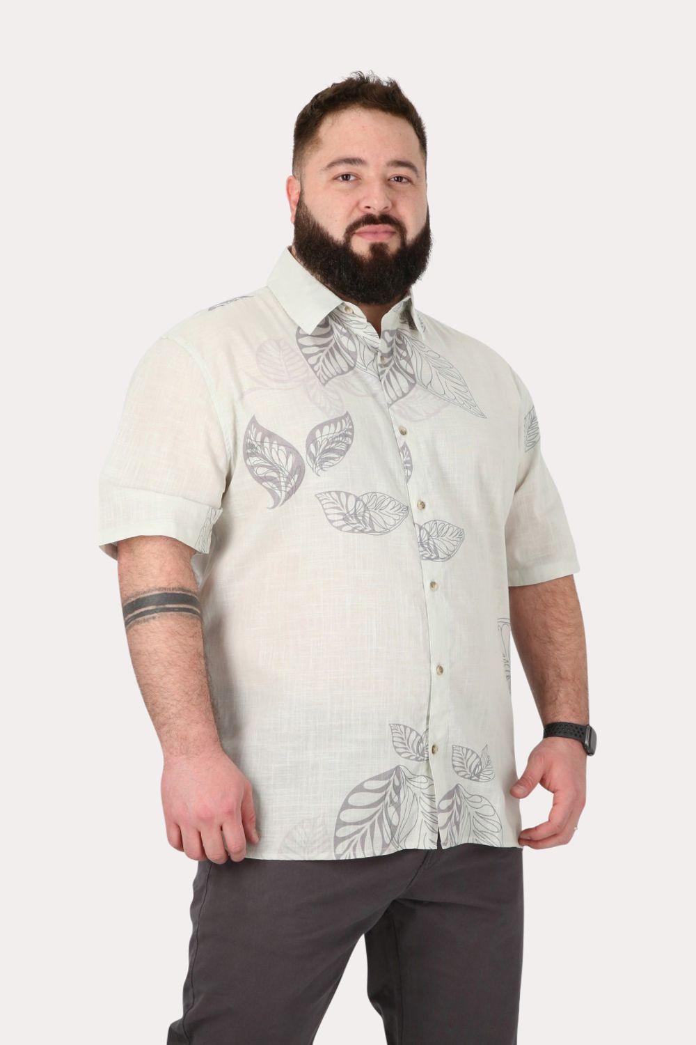 Plus Camisa Mc Algodón Lagoa Verde  Gangster-0
