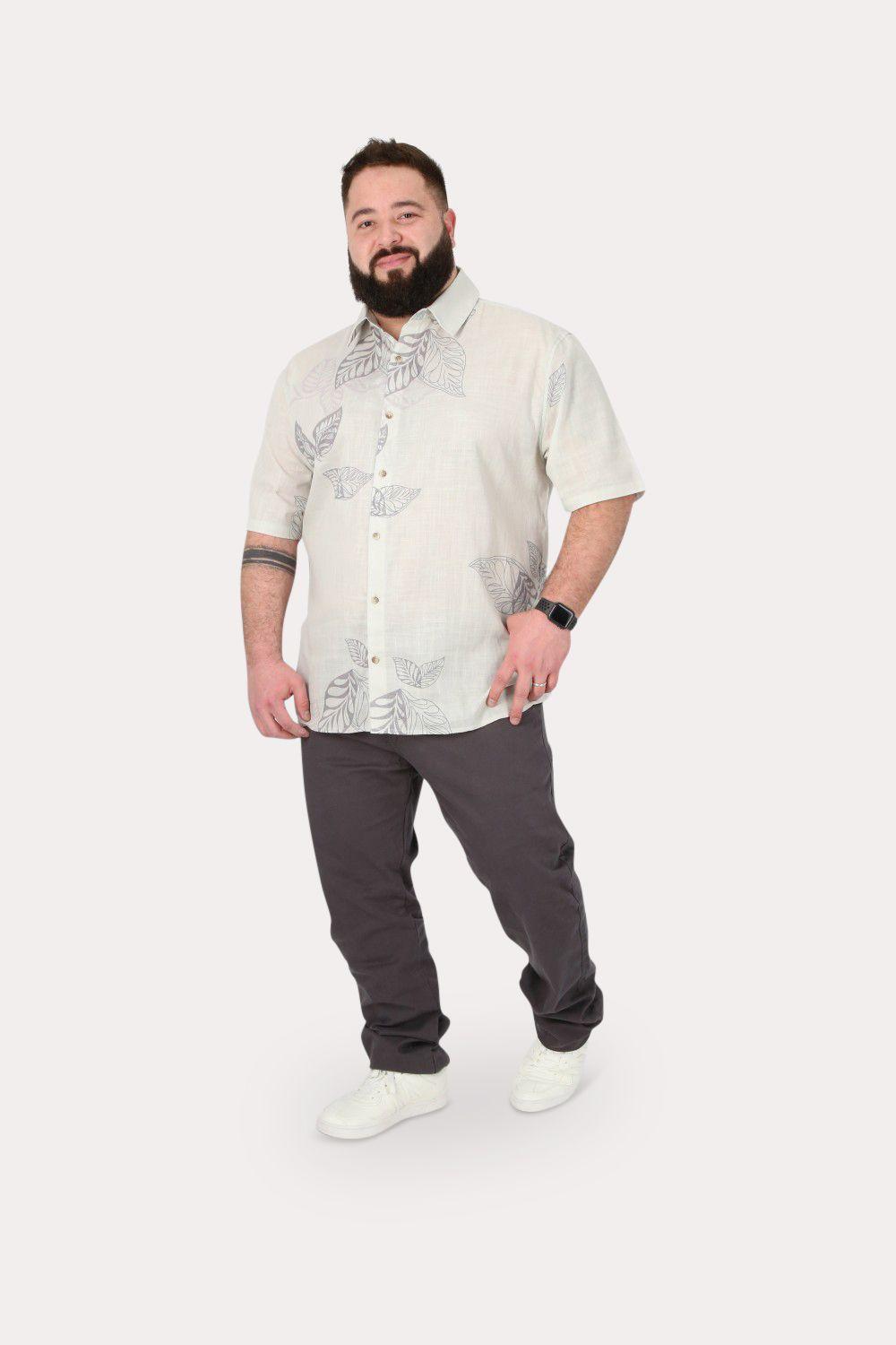 Plus Camisa Mc Algodón Lagoa Verde  Gangster-3