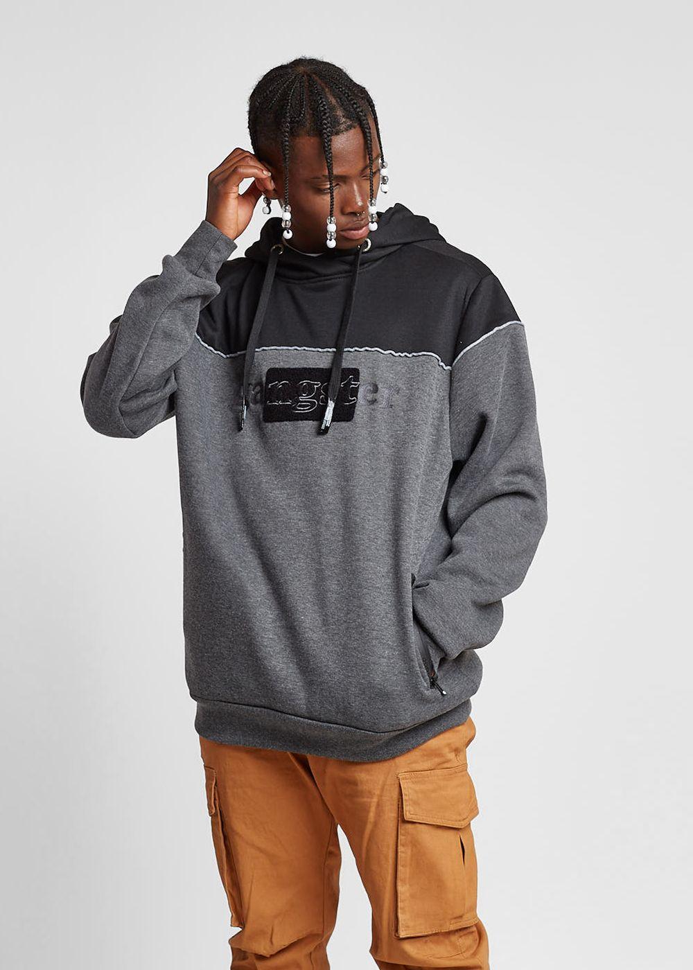 Poleron Hoodie Plush Grafito Gangster-0