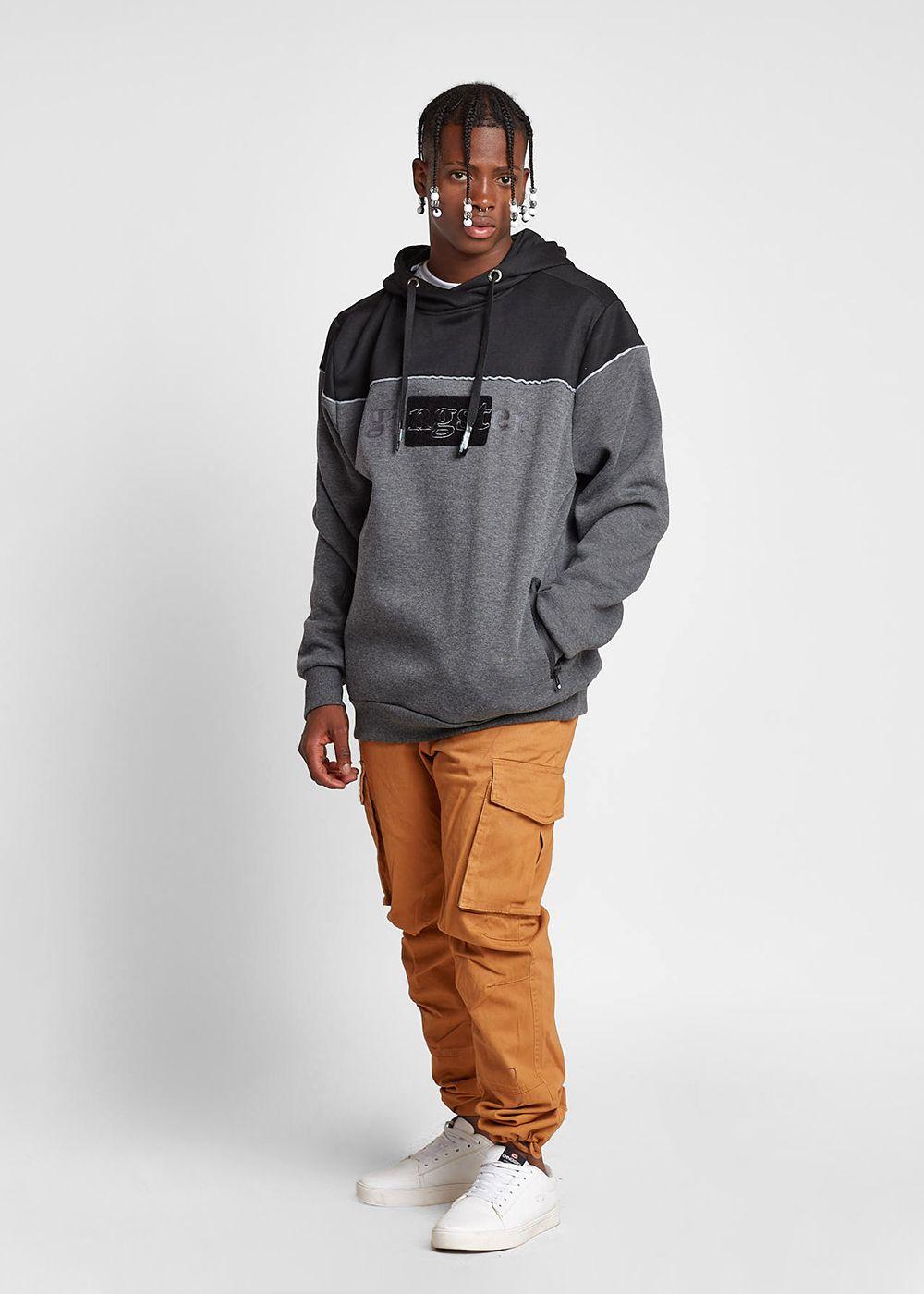 Poleron Hoodie Plush Grafito Gangster-3