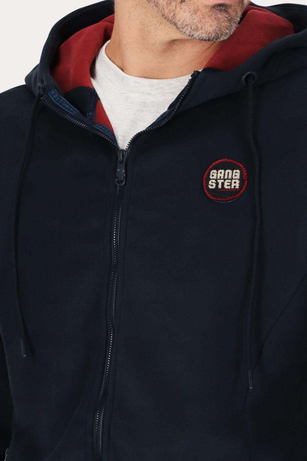 Poleron Full Zipper Outland Azul Marino Gangster-2