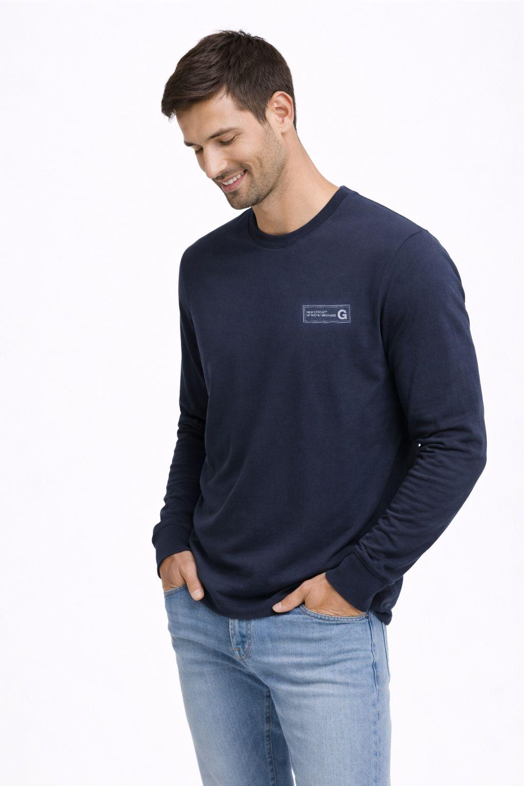 Polera ML Field Azul Marino-0