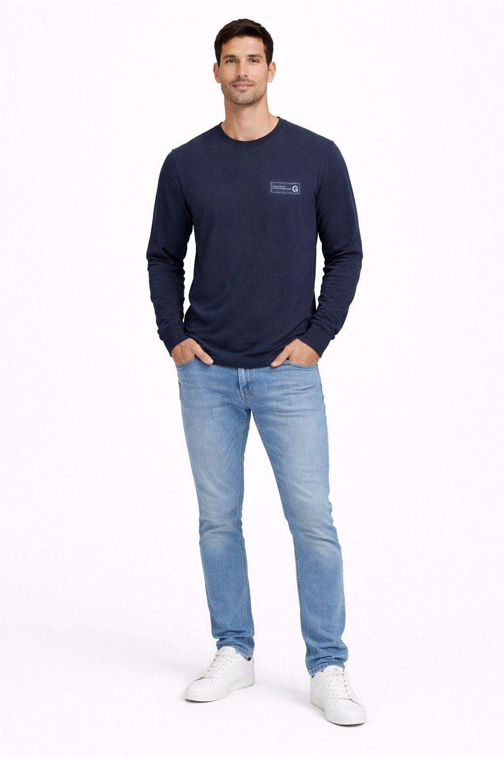 Polera ML Field Azul Marino-2