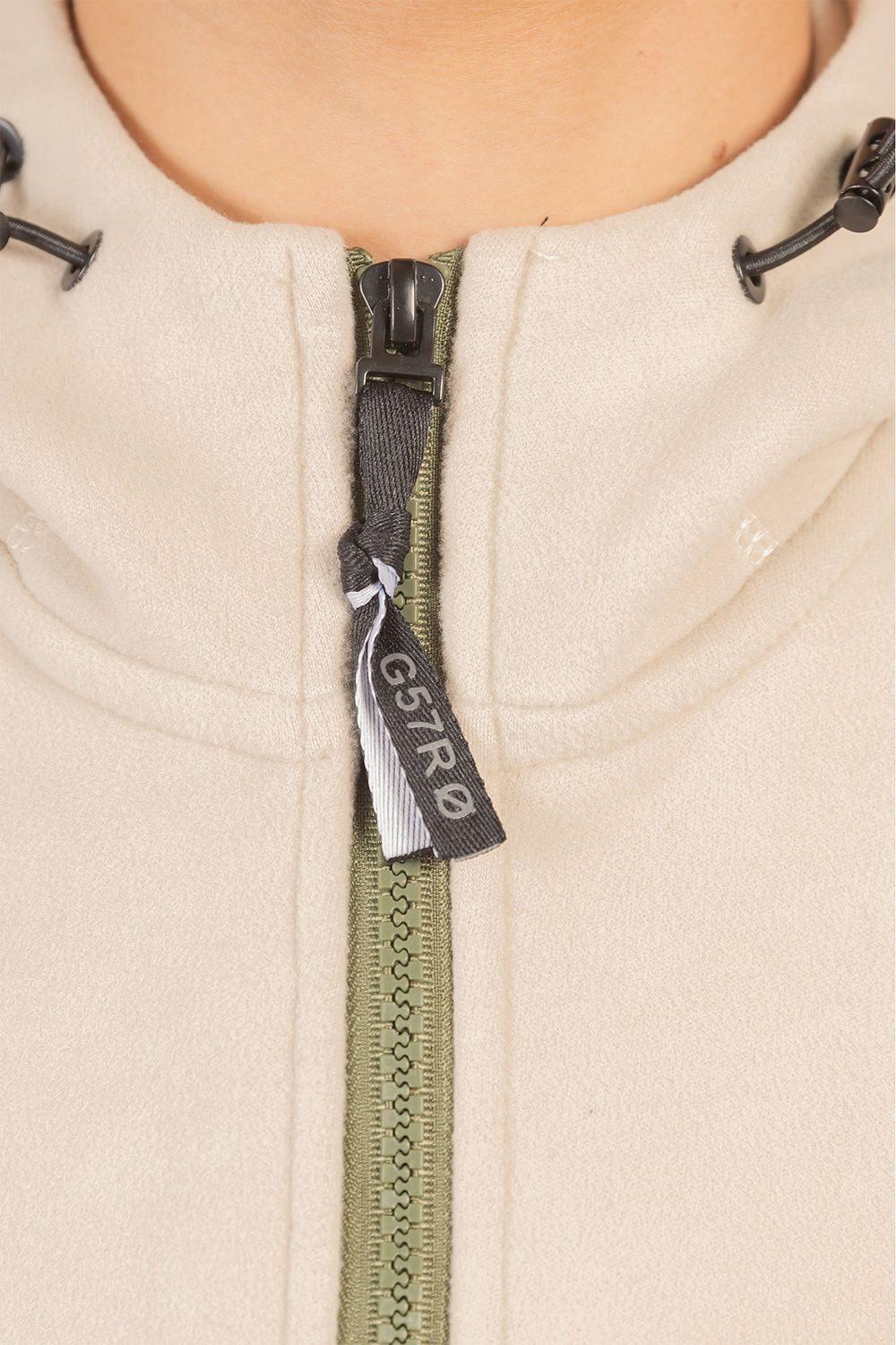 Teen Poleron Fullziper Peachy Verde Gangster-5