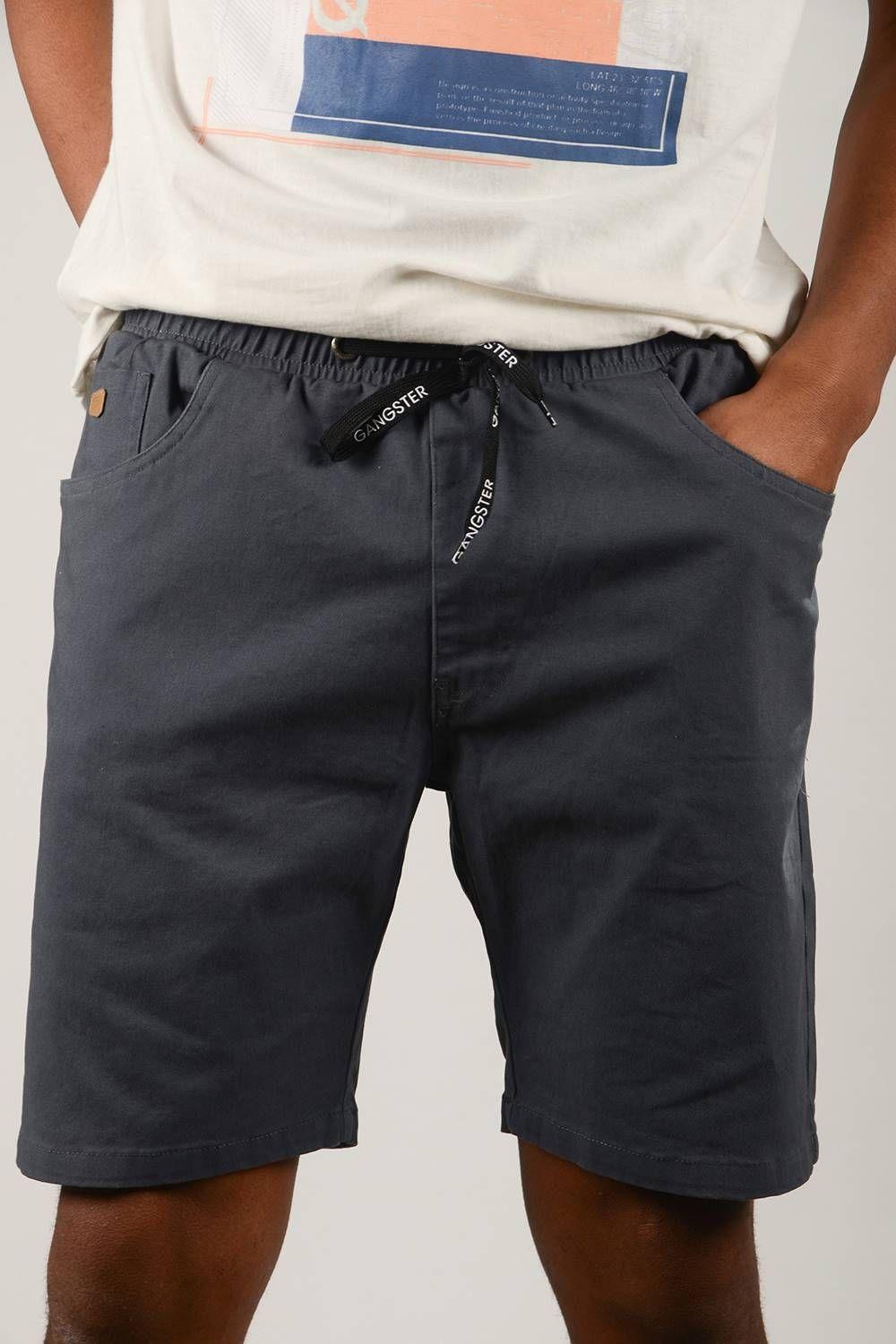 Short Canvas Liso Azul Gangster-0