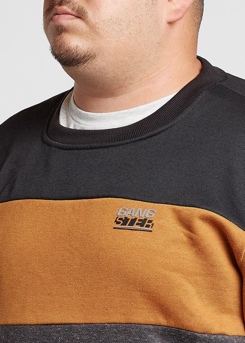 Plus Poleron Crew Chest Negro Gangster-2