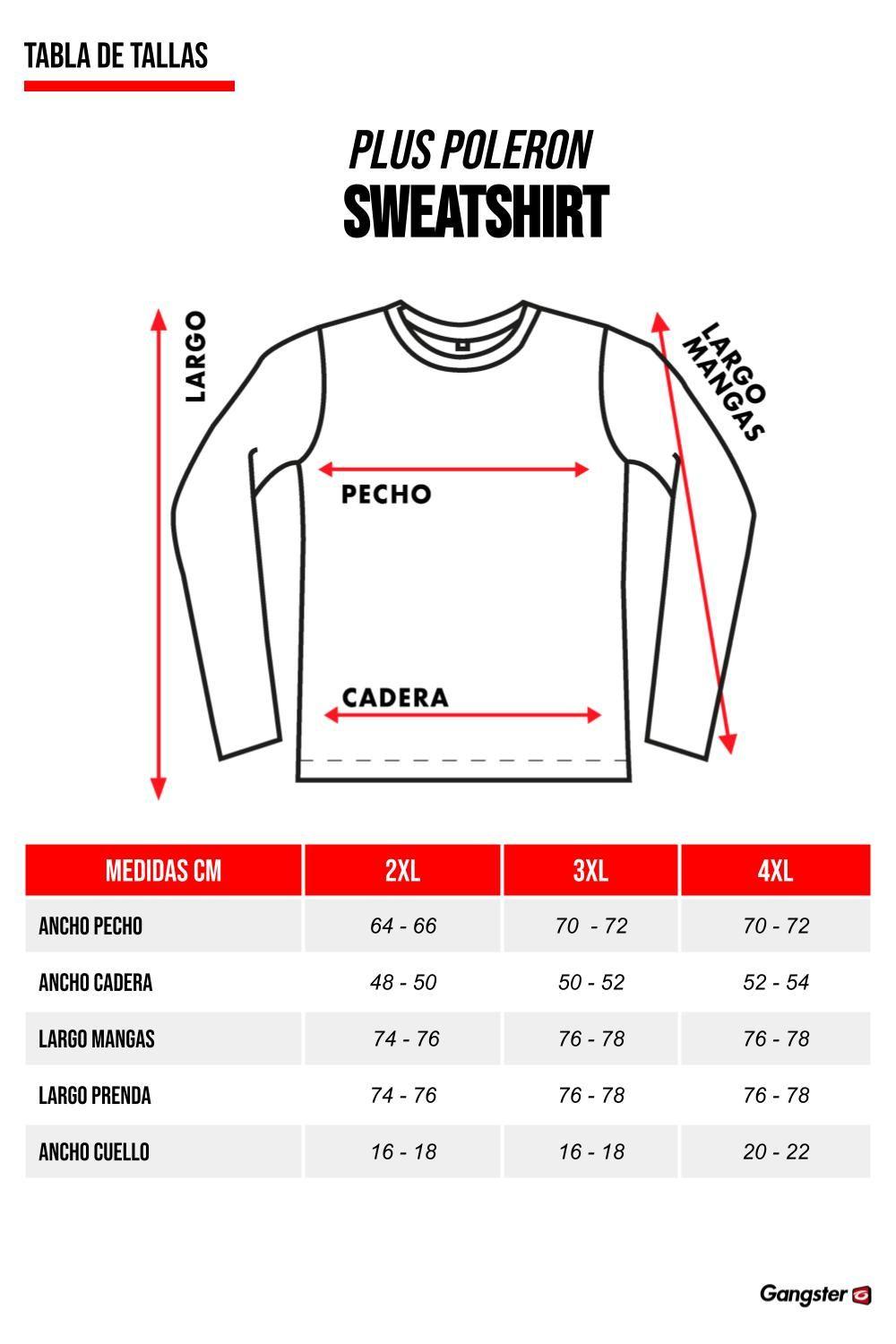 Plus Poleron Crew Chest Negro Gangster-4