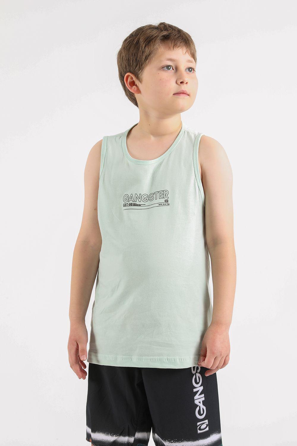 Teen Polera Sm Camo Verde Gangster-0