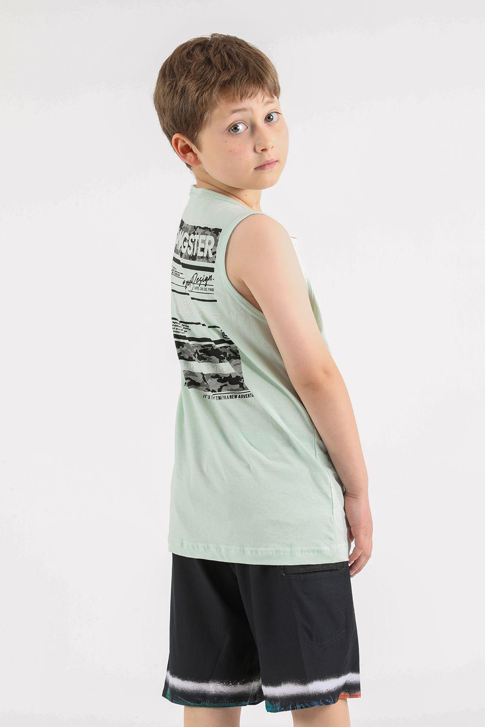 Teen Polera Sm Camo Verde Gangster-1