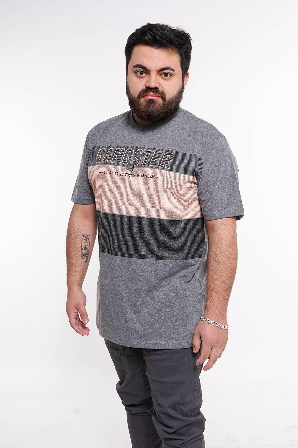 Plus Polera Mc Básica Intrigue Gris Gangster-0