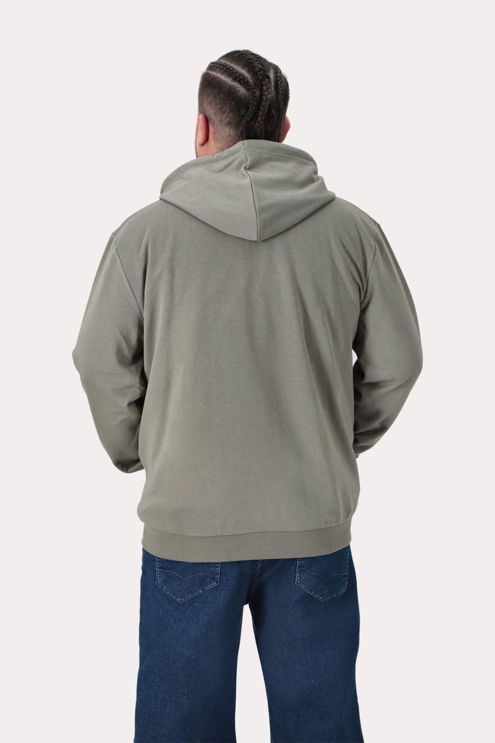Plus Poleron Fullziper Fleece Damen Verde Militar-1