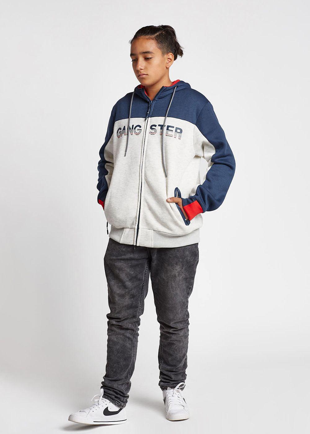 Teen Poleron Zip Hoodie Finder Arena Gangster-3