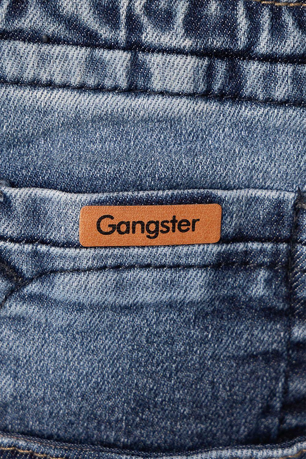 Plus Pantalon Jogger Denim Azul-3