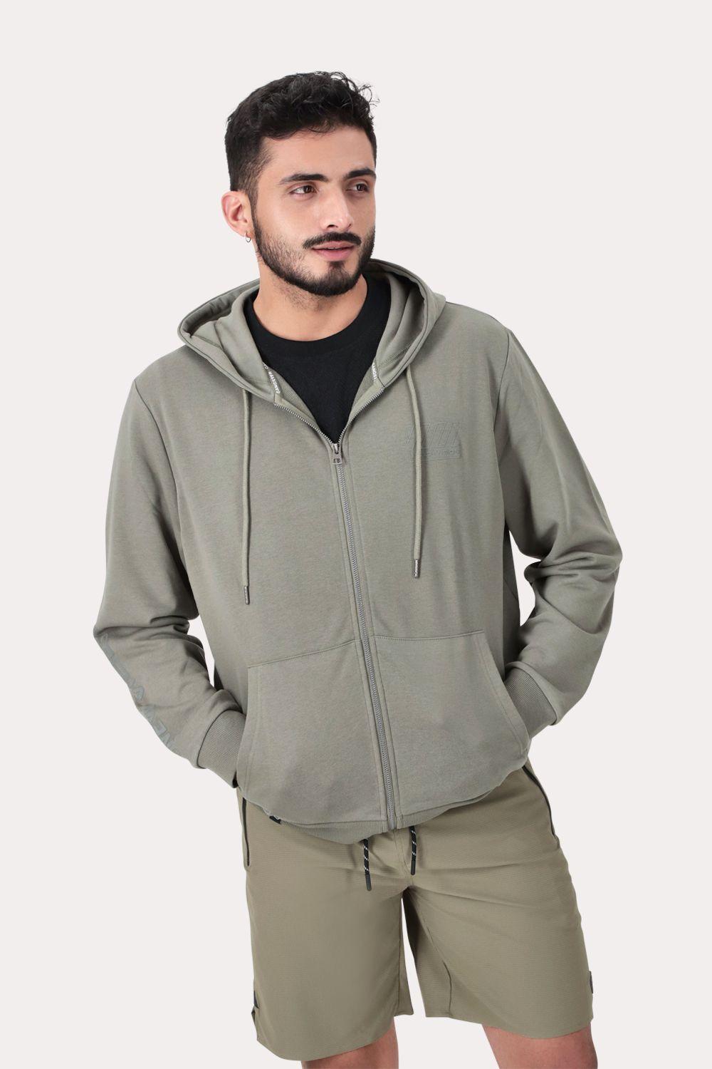 Poleron Full Zipper Fleece Damen Verde Militar-0