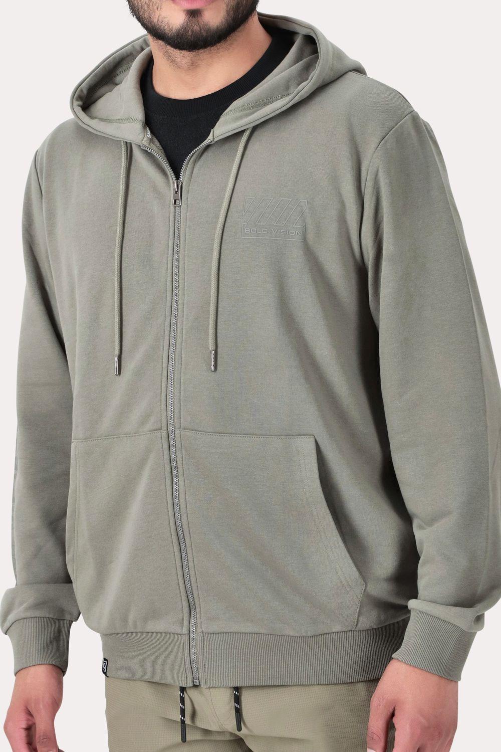Poleron Full Zipper Fleece Damen Verde Militar-2