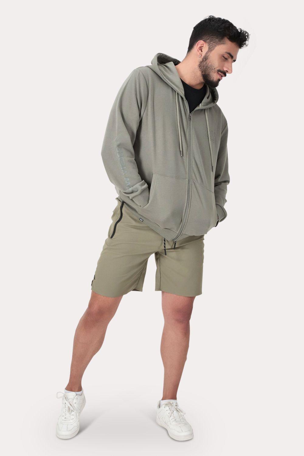 Poleron Full Zipper Fleece Damen Verde Militar-3