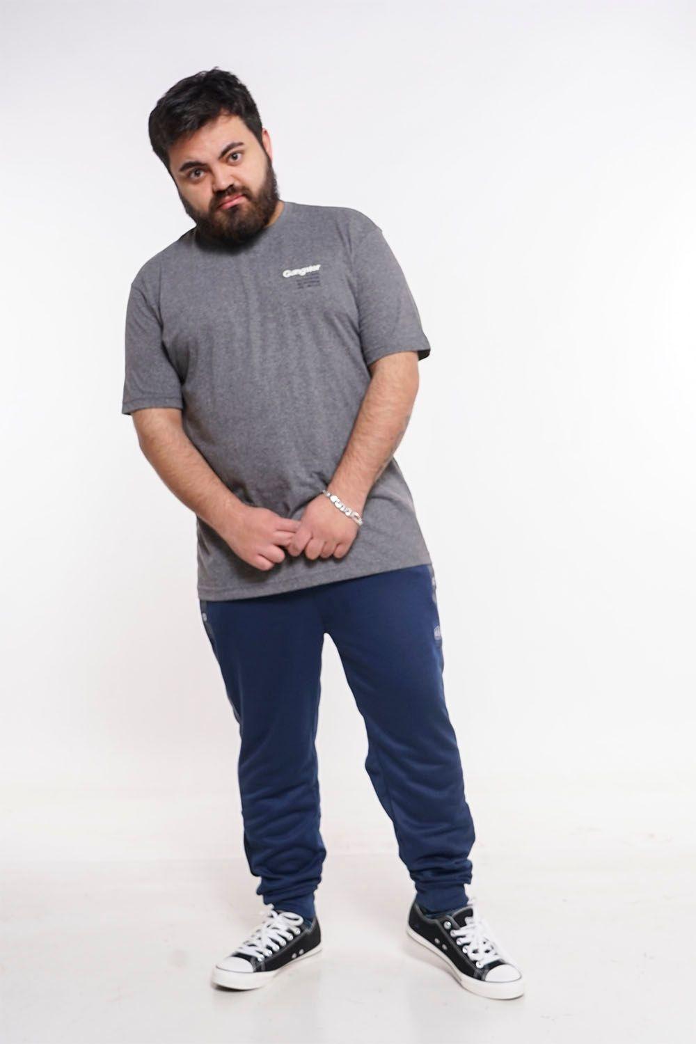 Plus Polera Mc Básica Pulse Gris Gangster-2