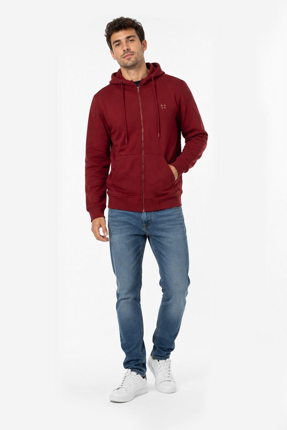 Poleron Fullzipper Path Rojo-2