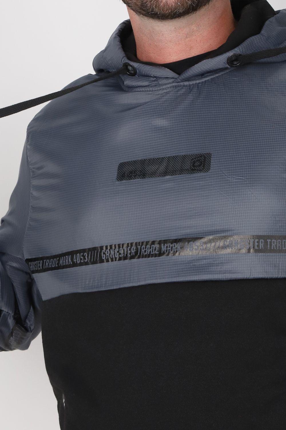 Poleron Hoodie Street Gris Gangster-2
