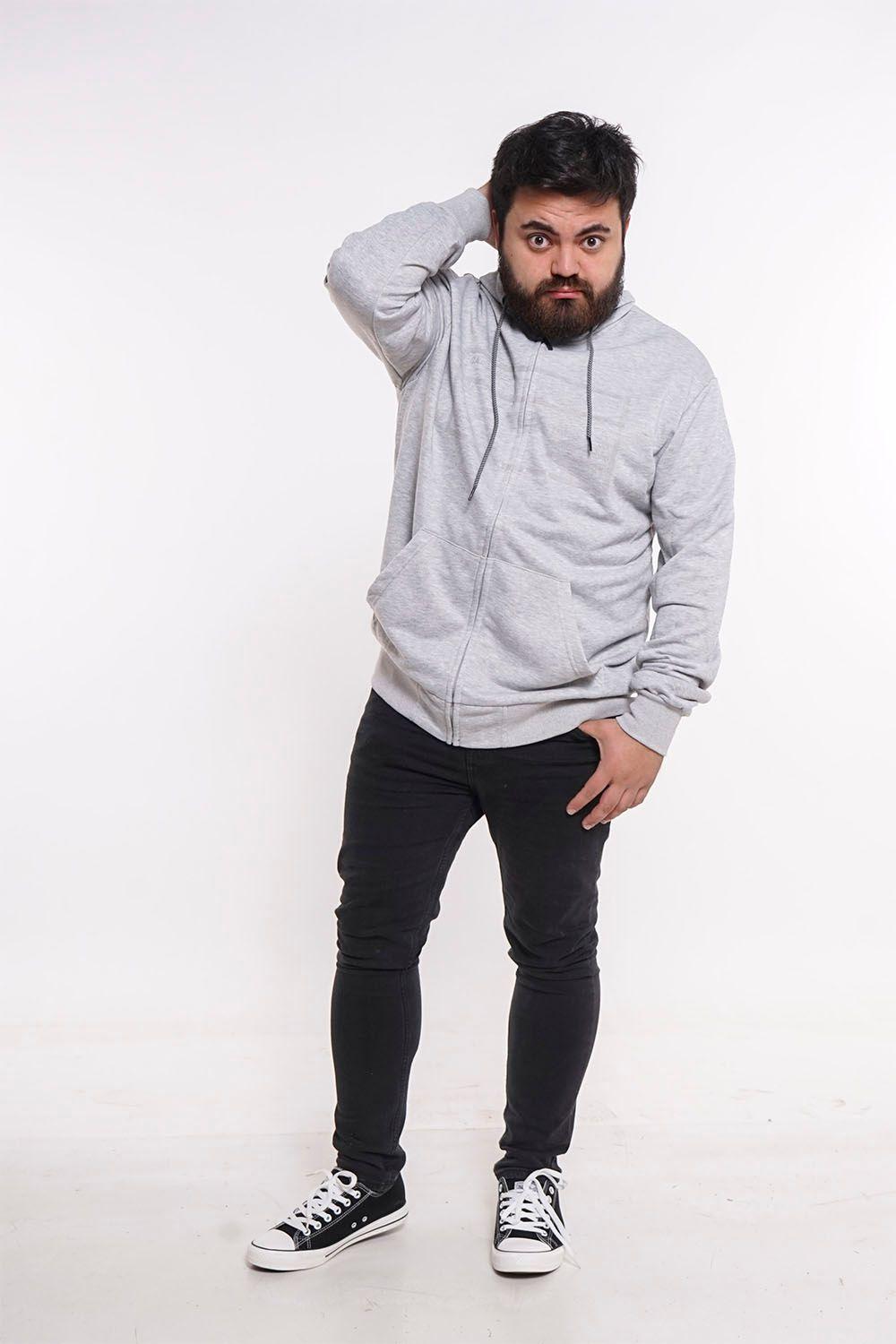 Plus Poleron Full Zipper Sili Gris Gangster-3