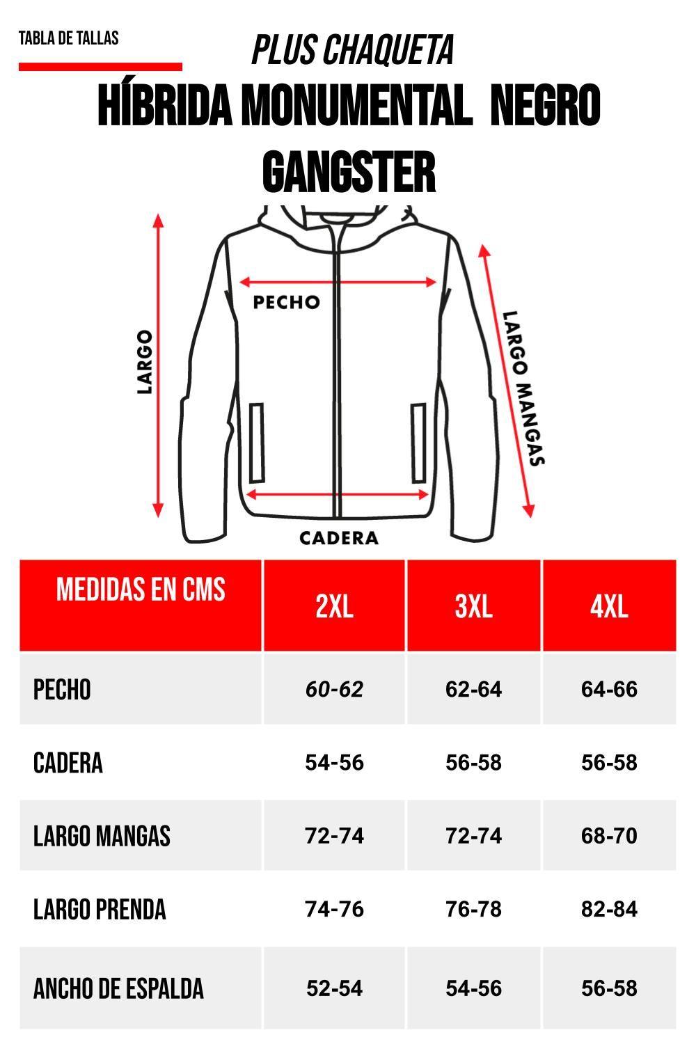 Plus Chaqueta Híbrida Monumental Negro Gangster-4